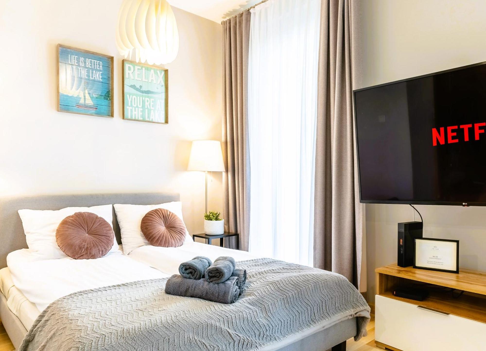 Marina Apartment - Przy Jeziorze, Taras, Tv55" Z Netflix I Prime, Parking อิวาวา ภายนอก รูปภาพ